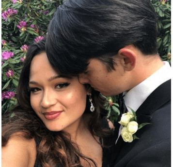 Dylan with his date for the senior prom
